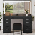 Vanity Desk with Large Mirror & LED Lights - Smart Makeup Station