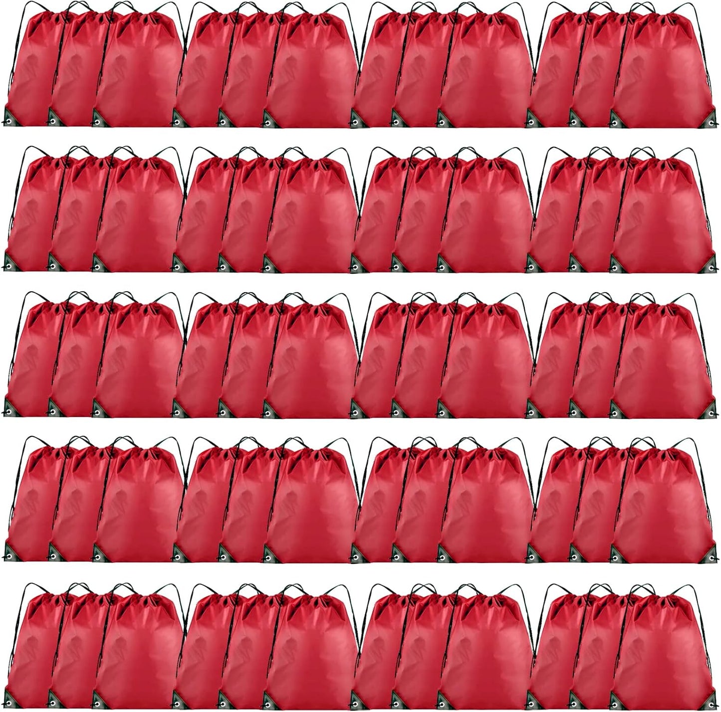 60 Pieces Drawstring Backpack Bulk Cinch Sackpack for Events