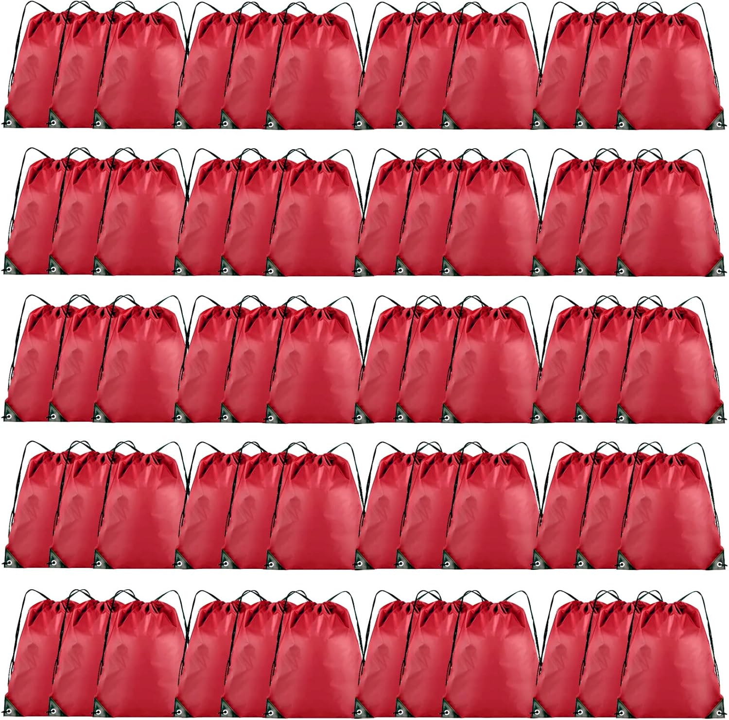 60 Pieces Drawstring Backpack Bulk Cinch Sackpack for Events