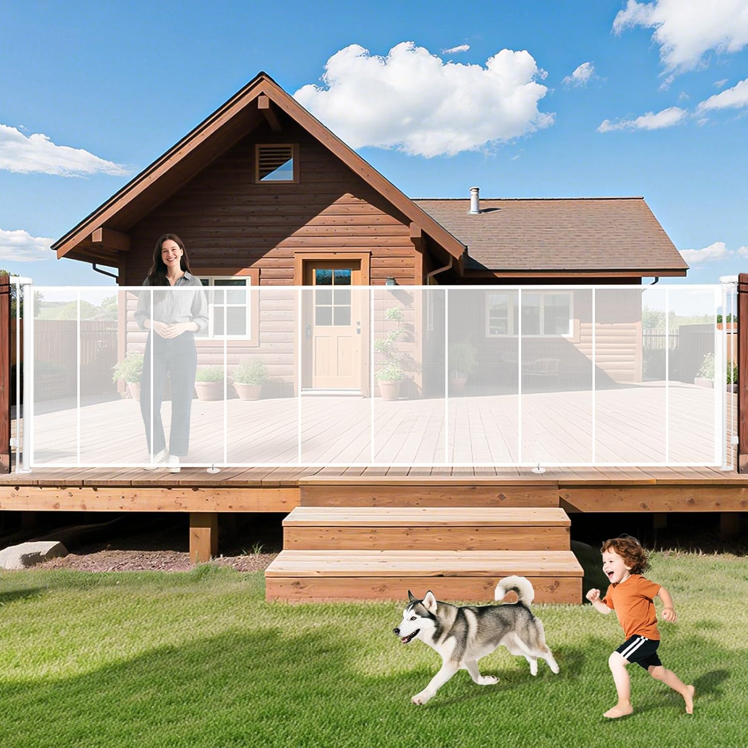 275 Retractable Baby Gates Extra Wide 52 Tall Safety Gate