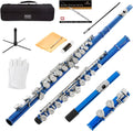 Mendini By Cecilio Flute 16-Key C Flute for Beginners - Bright Tone