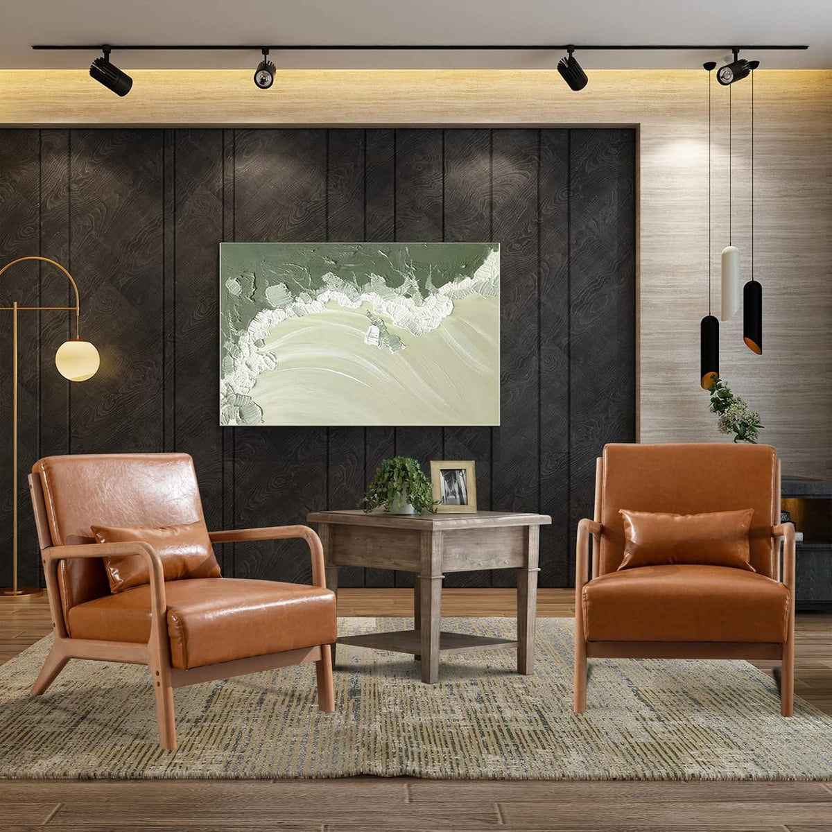 Mid-Century Modern Accent Chair Set of 2 for Stylish Living
