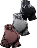 Workout Shorts for Women Tie Dye Scrunch Butt Lifting High Waisted