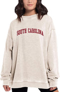 chicka-d NCAA womens Burnout Fleece Pullover - Soft Oversized Game Day