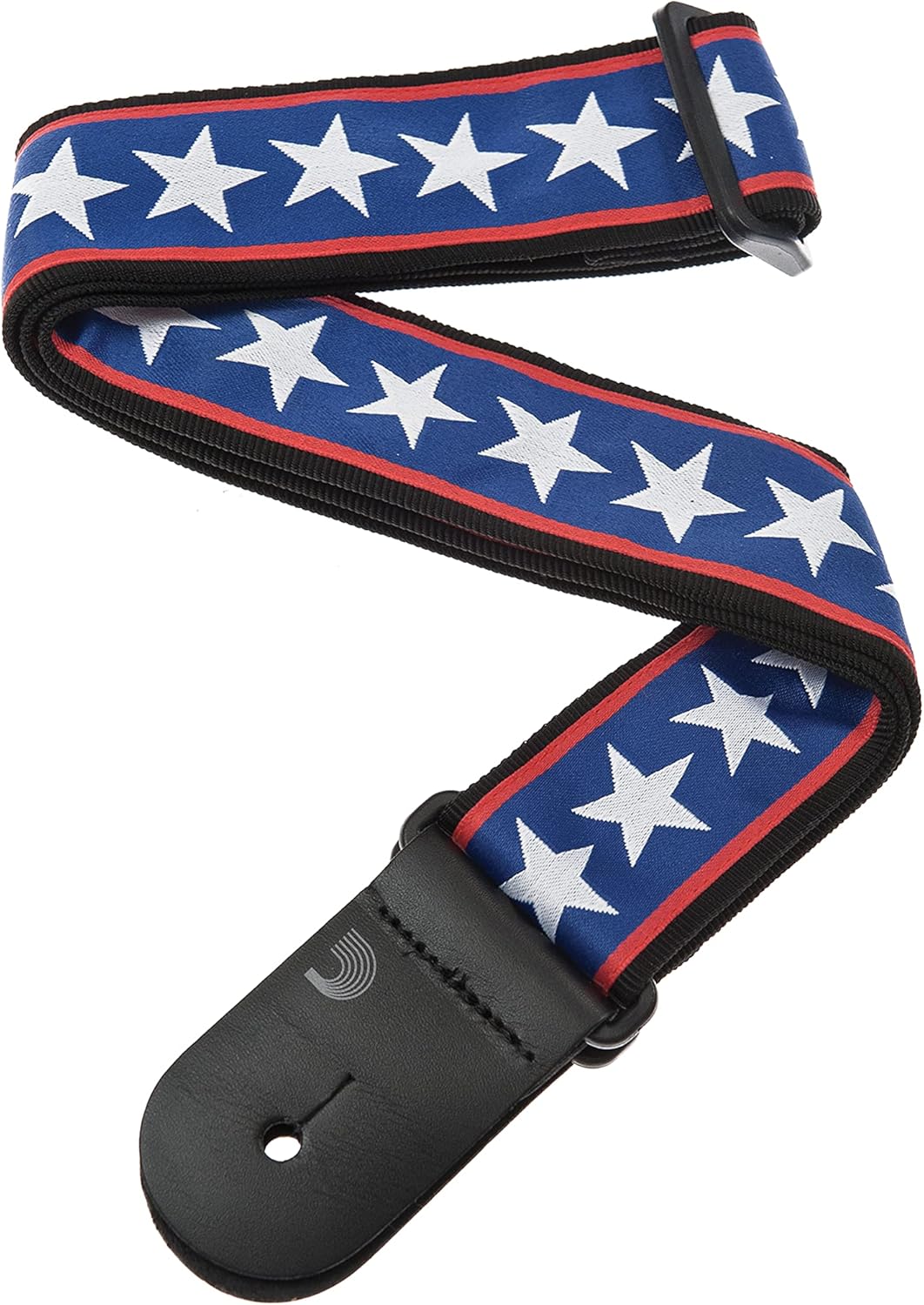 D'Addario Stars & Stripes Leather Guitar Strap