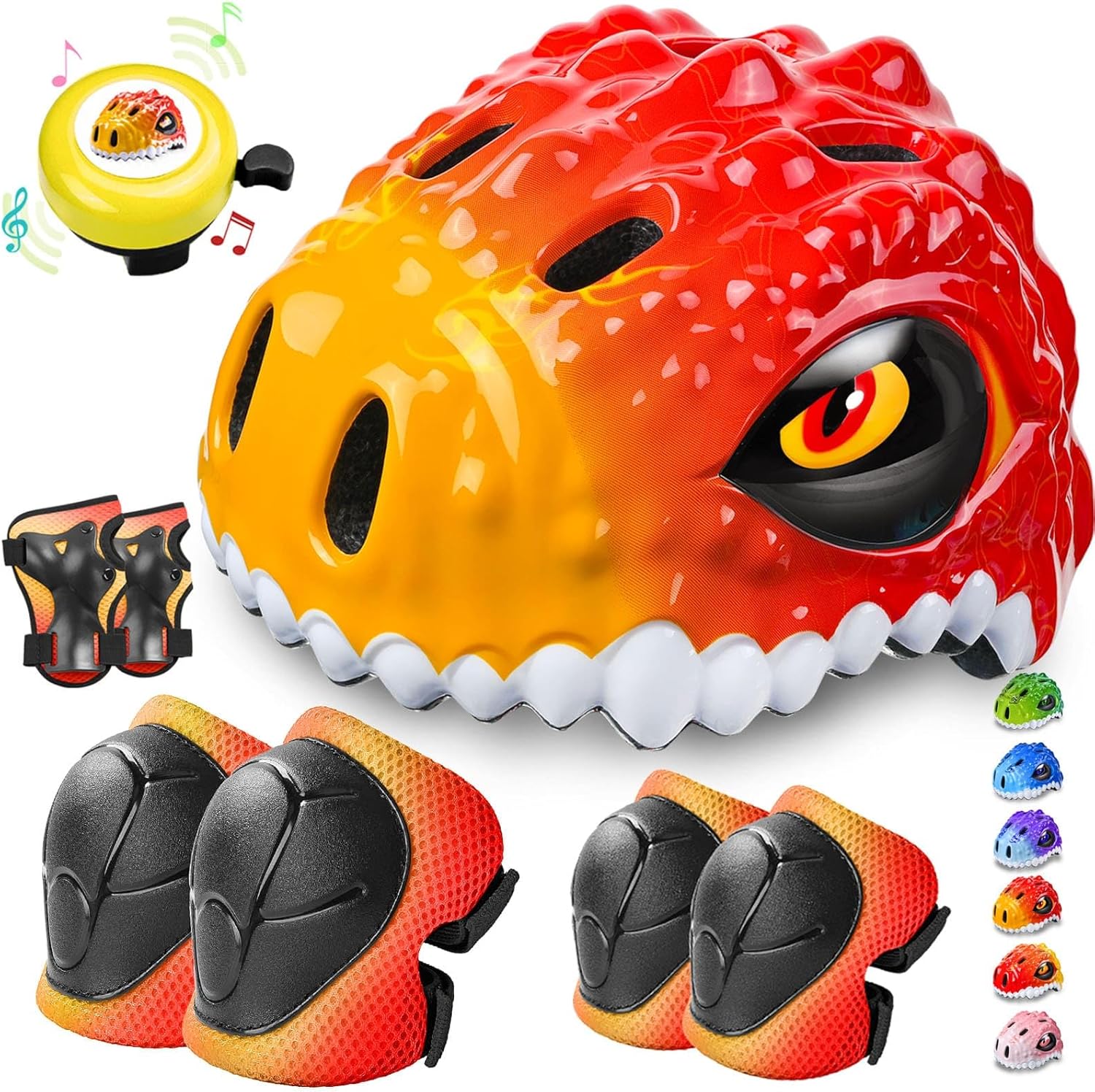 Toddler Kids Bike Helmet Set with Protective Gear for Safety