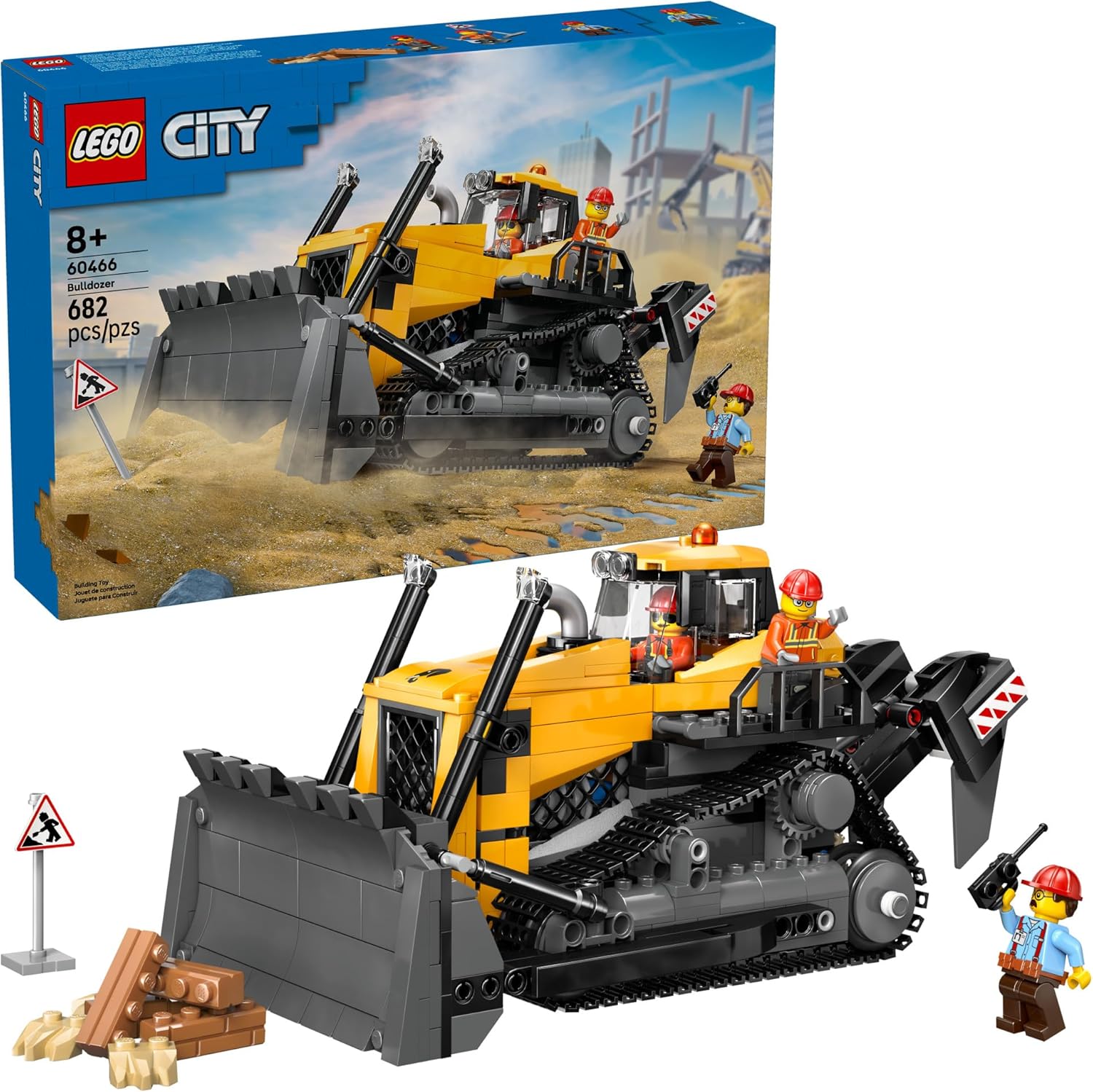 LEGO City Yellow Bulldozer Building Toy for Kids Ages 8
