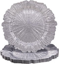 MAONAME Round 13ft Silver Charger Plates Set of 6 - Elegant Table