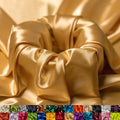 Light Gold Charmeuse Satin Fabric by the Yard - Silky Draping Stretch