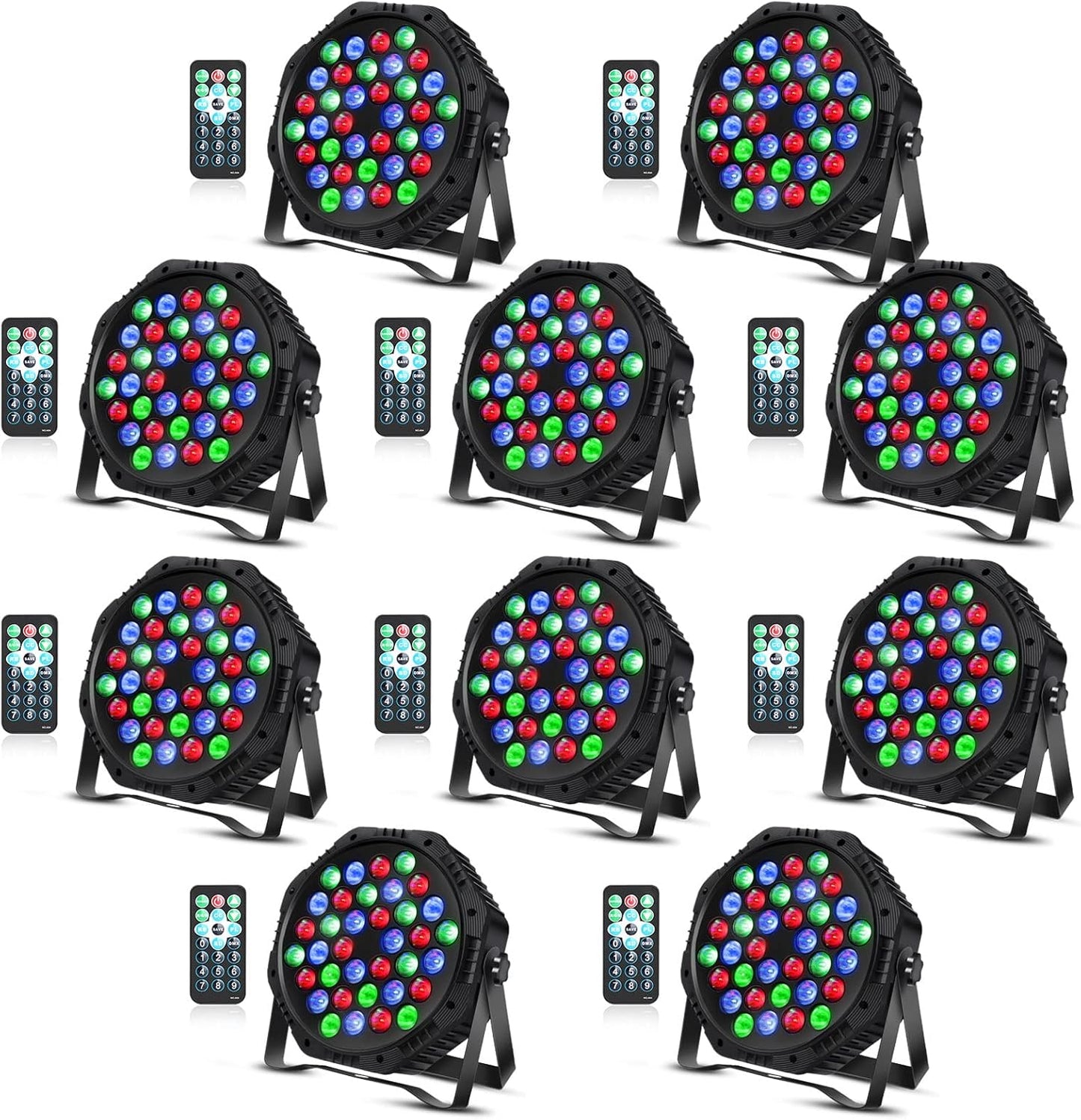 36 LED Par Lights for Stage Lighting and DJ Events