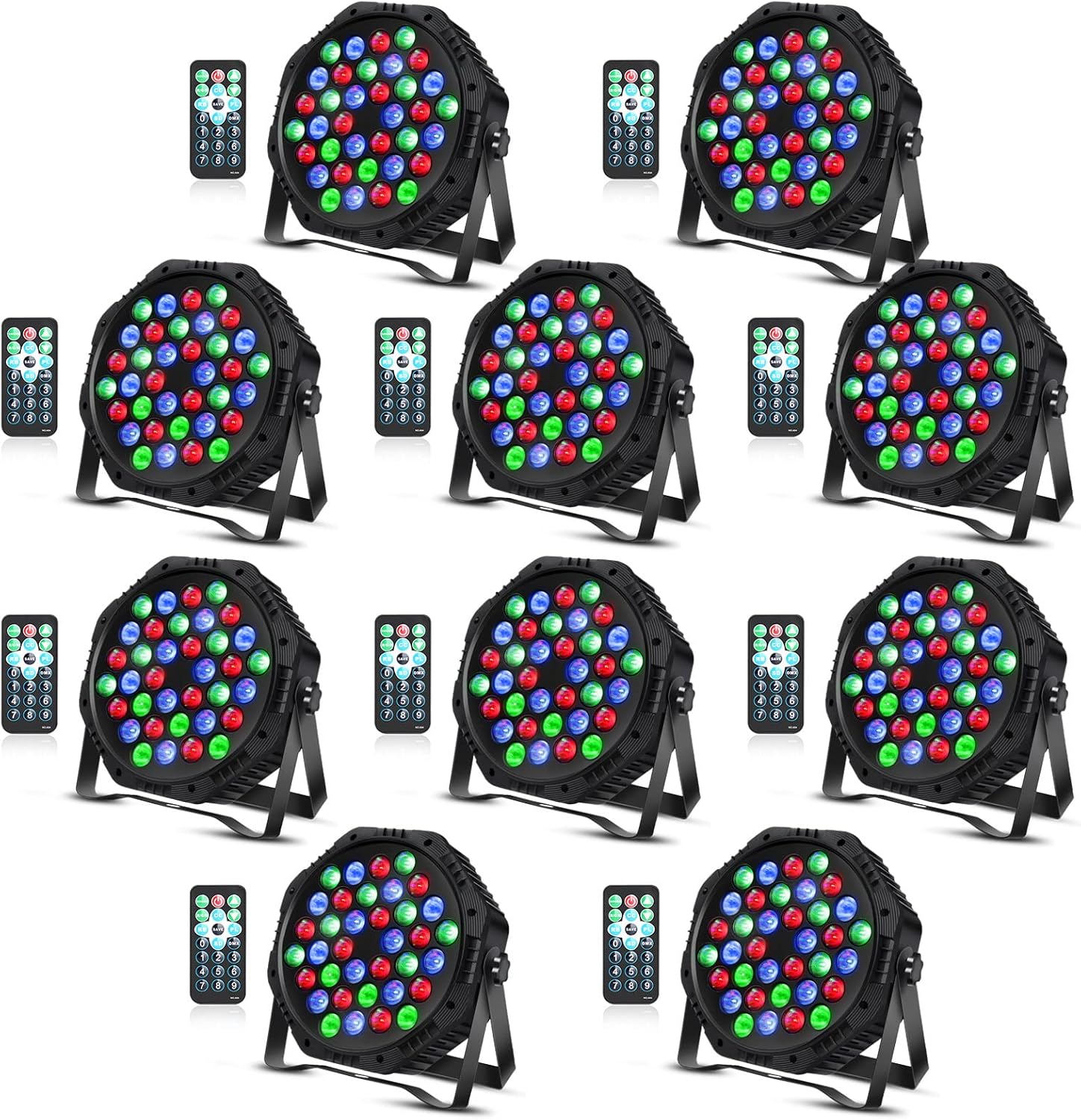 36 LED Par Lights for Stage Lighting and DJ Events