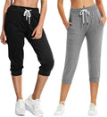 SPECIALMAGIC Womens Sweatpants Capri Cropped Jogger - Comfortable