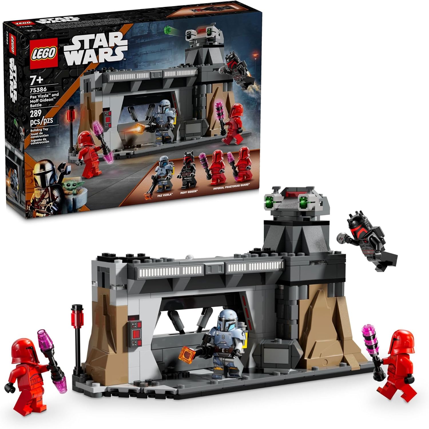 LEGO Star Wars The Mandalorian Paz Vizsla Moff Gideon Battle Set