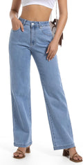 Women's High Waisted Straight Leg Stretchy Jeans for Comfort