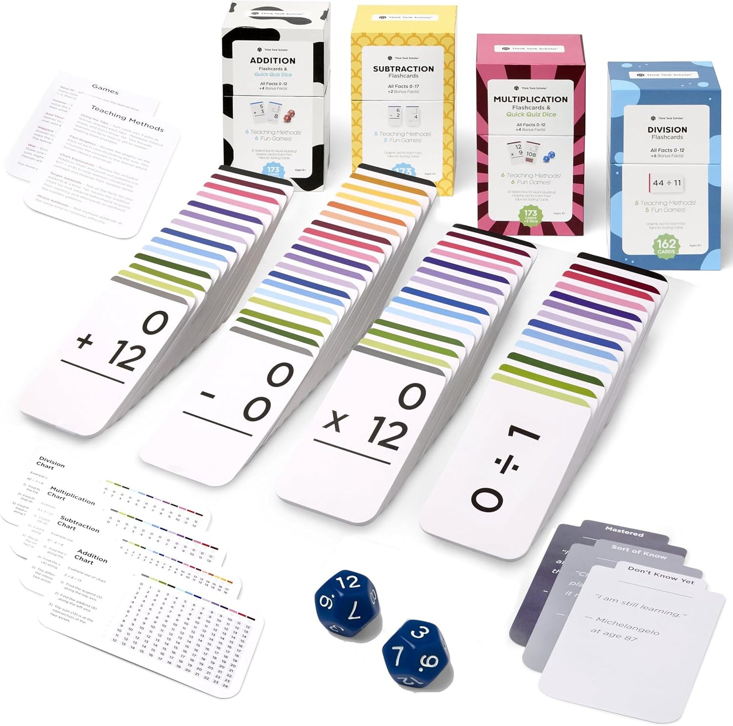 Think Tank Scholar 681 Math Flash Cards & Dice for Kids Learning