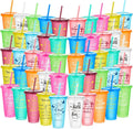 Christian Tumbler Cups 50 Pcs Bulk 24oz Bible Verse Tumblers - Bright