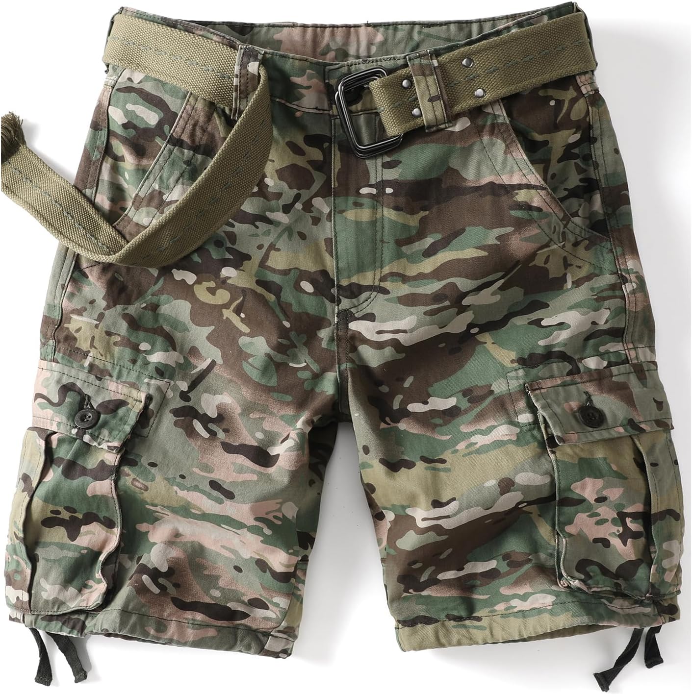 Camo Cargo Shorts for Men - Comfortable Cotton Outdoor Wear