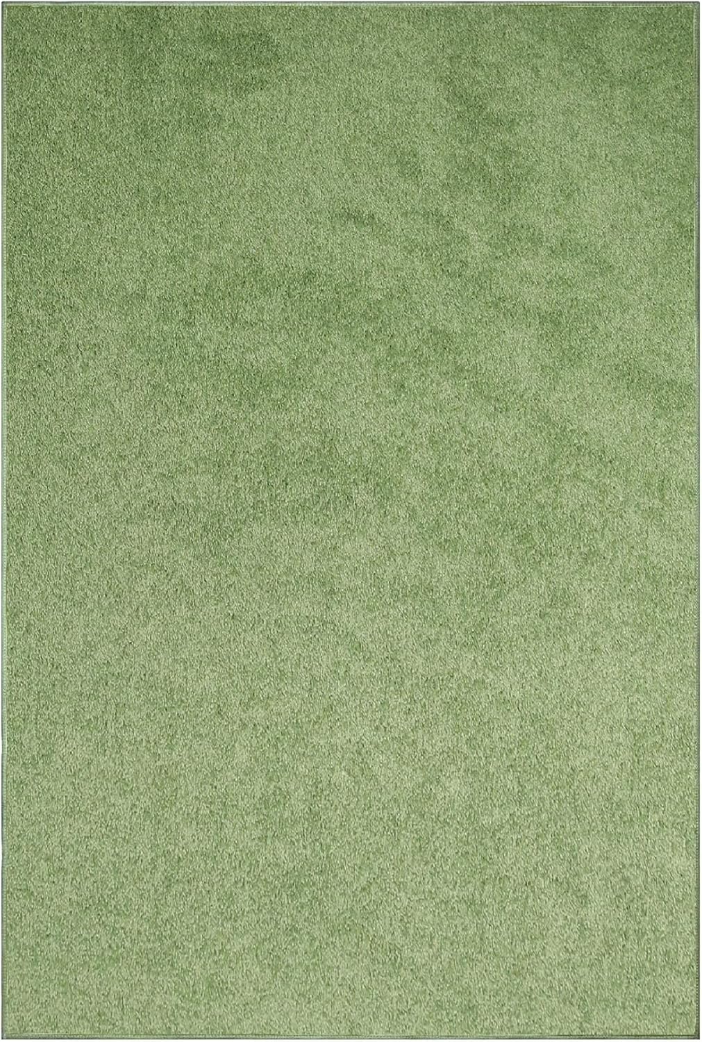 Lime Green Area Rug - Pet Friendly, Stain Resistant, 7ft x 9ft