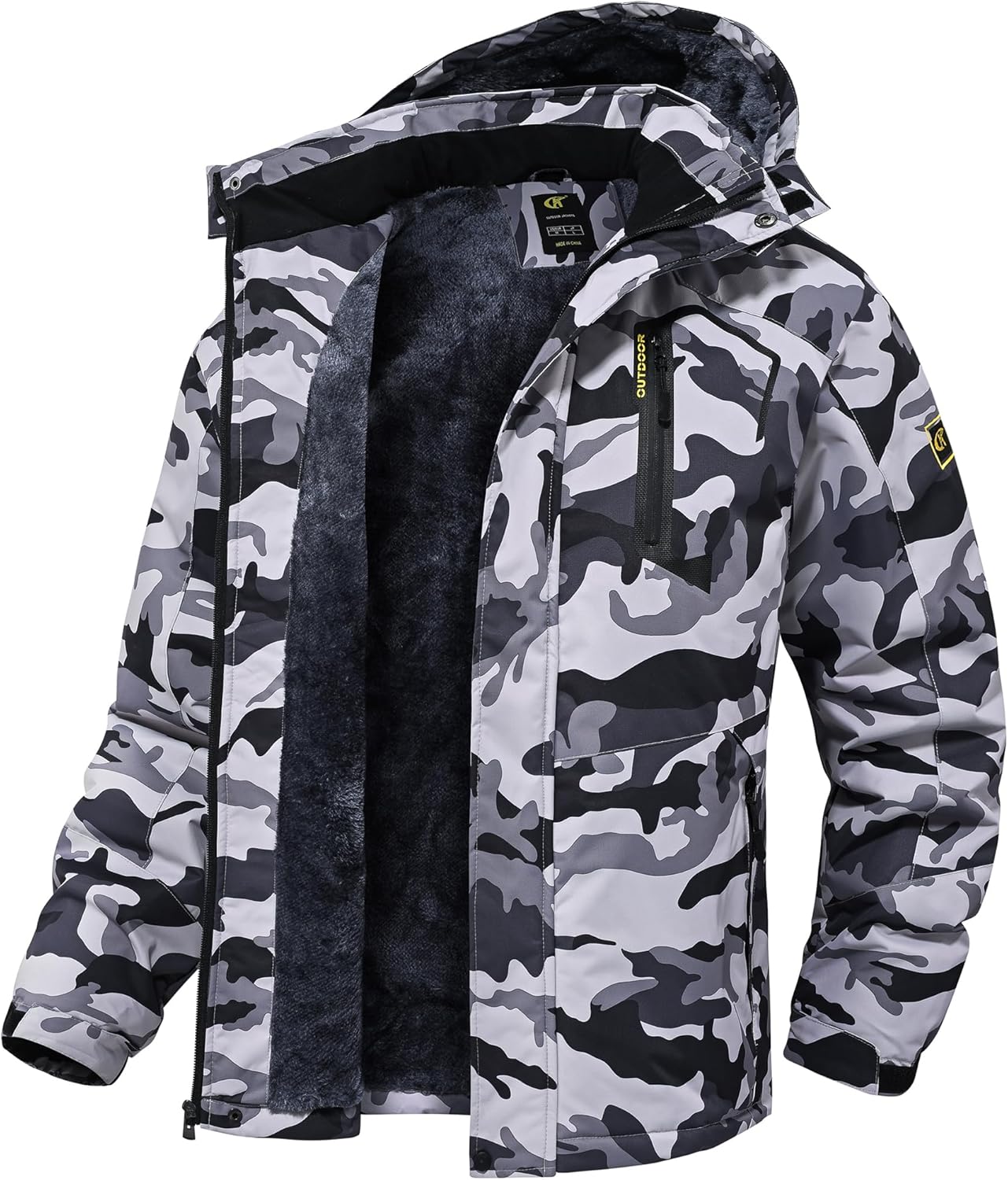 QPNGRP Mens Waterproof Ski Snowboard Jacket for Winter Sports