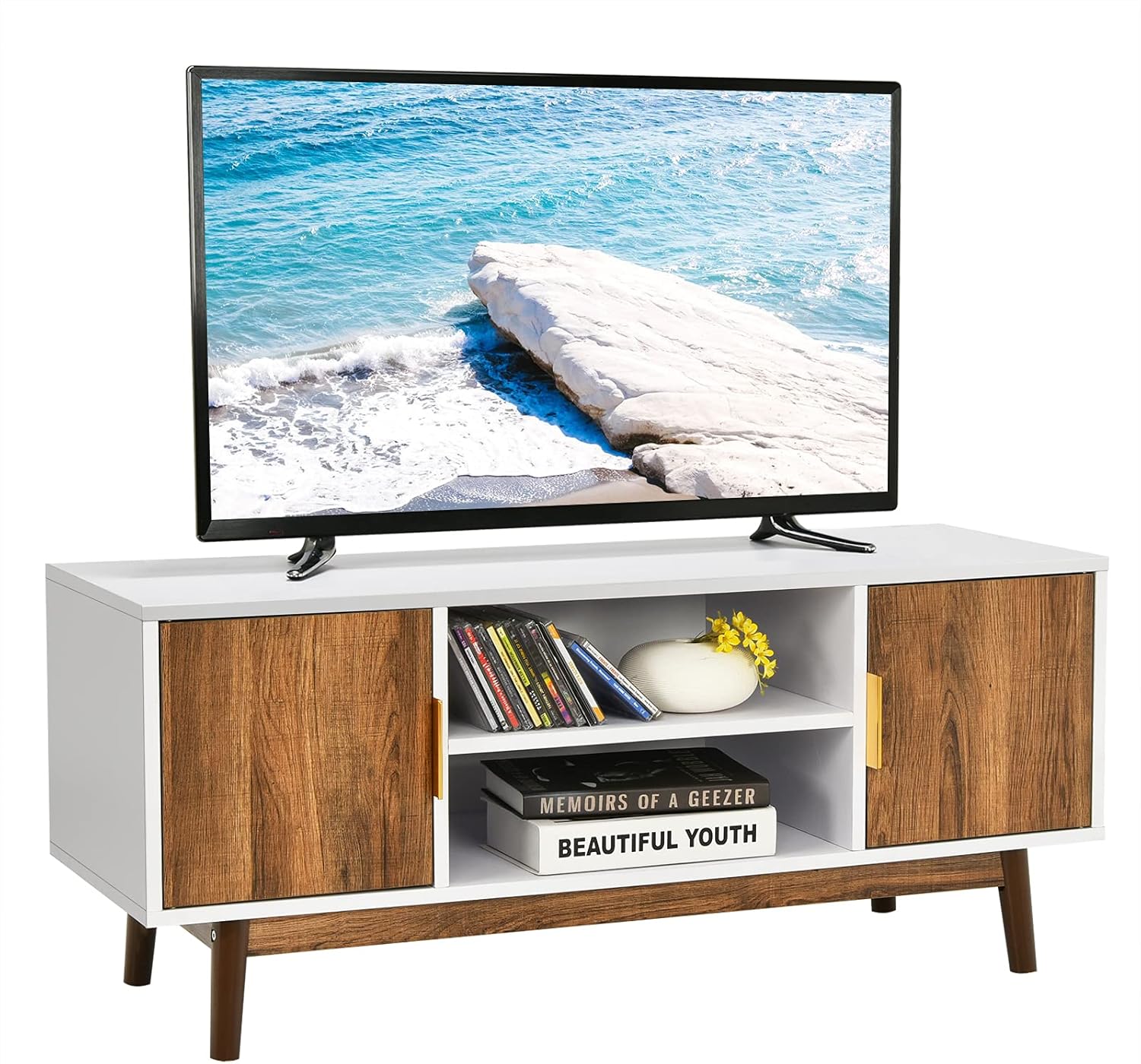 Mid-Century Modern TV Stand - Elegant Storage Solution