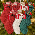 Personalized Christmas Stockings with Names - 18 in Knitted Set (7
