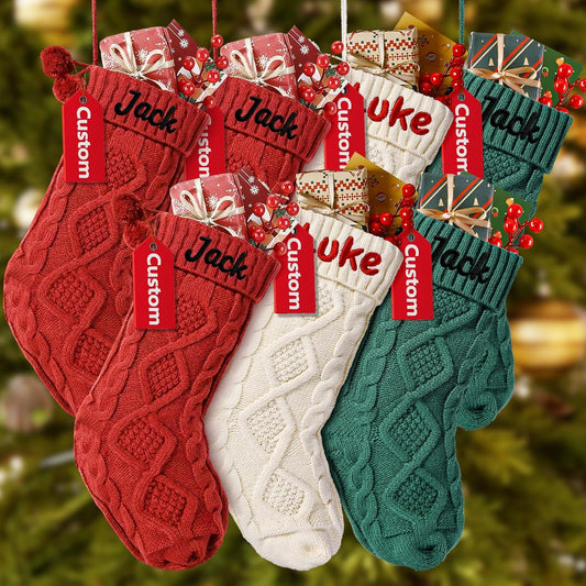 Personalized Christmas Stockings for Family - 18 Large Custom Gifts