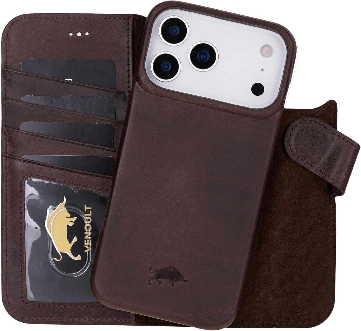VENOULT Detachable Wallet Case for iPhone 17 Pro Max - Stylish
