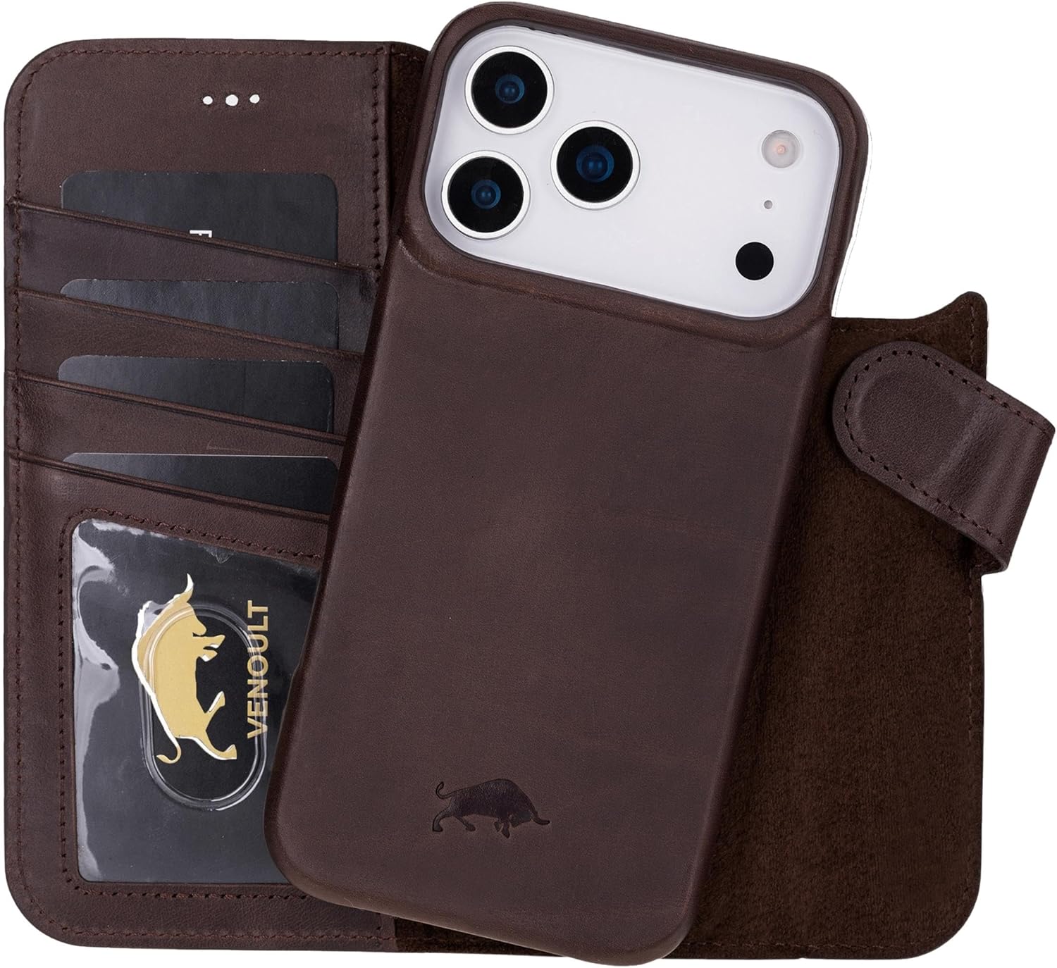 VENOULT Detachable Wallet Case for iPhone 17 Pro Max - Stylish