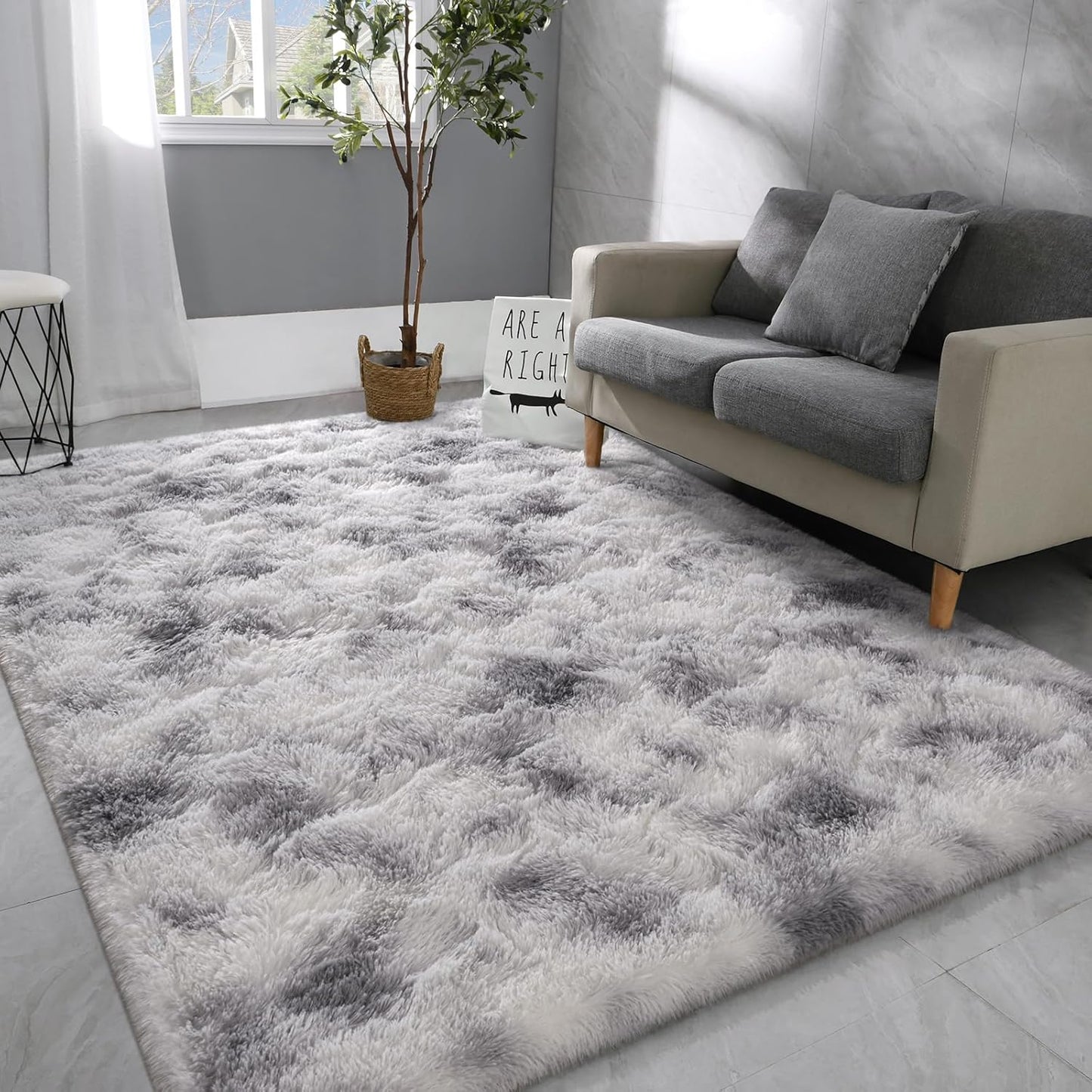 Hutha 8x10 Large Area Rugs for Living Room, Soft Fluffy Design