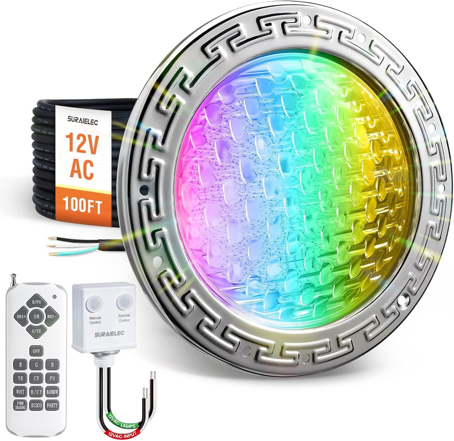 SURAIELEC 12V AC Pool Lights for Inground Pool with Remote