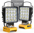 Cordless LED Work Light Compatible with Dewalt 20V Battery - Bright