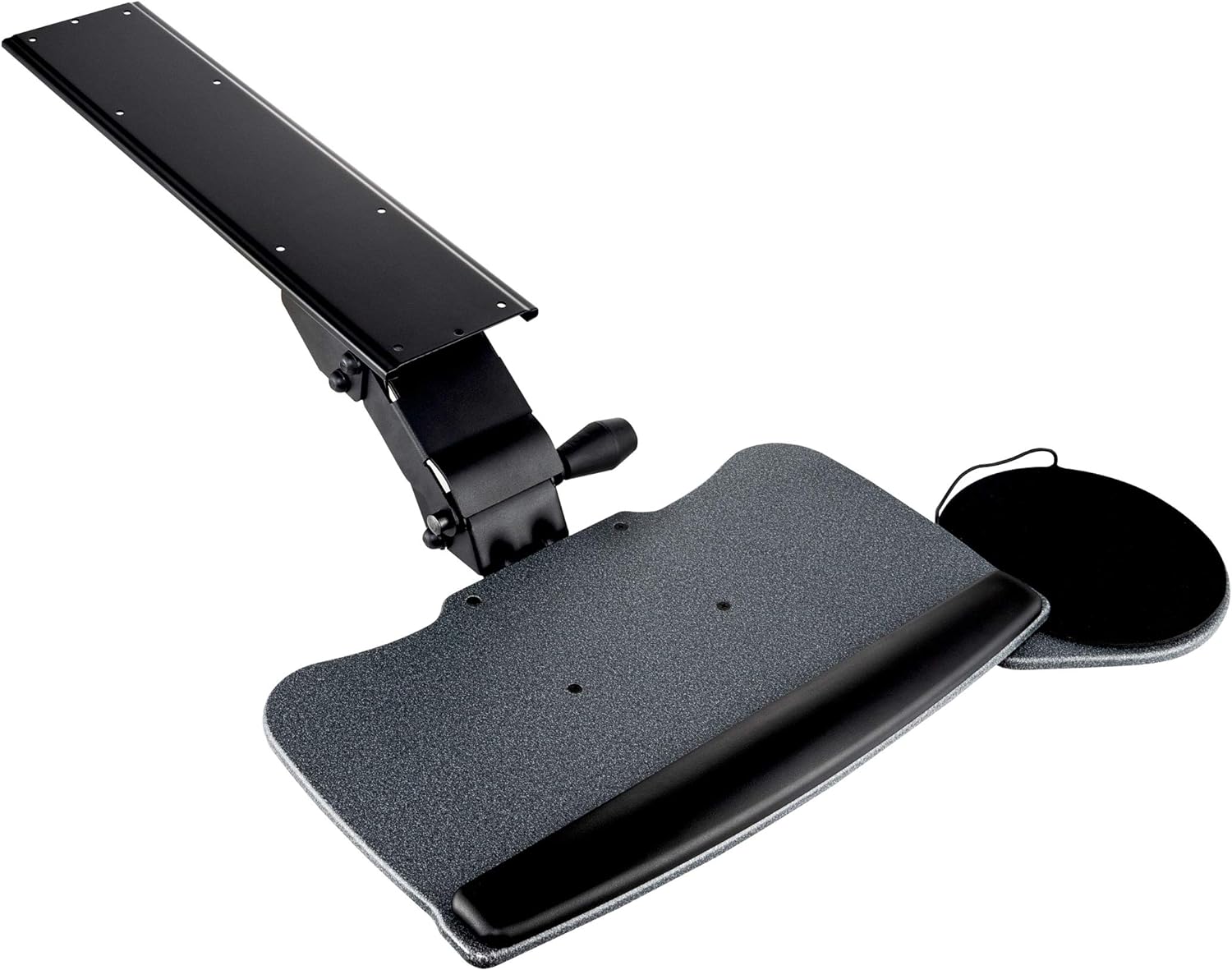 FERSGO Under Desk Keyboard Tray: Dynamic Height Adjust, Swivels 360, Ultimate Comfort
