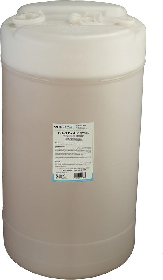 Orb-3 F839-000-15G Pool Enzymes for Maintenance in 15-Gallon Drum