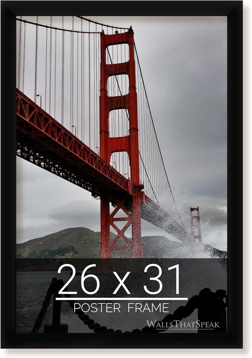 26x31 Black Picture Frame for Puzzles Posters Photos Artwork