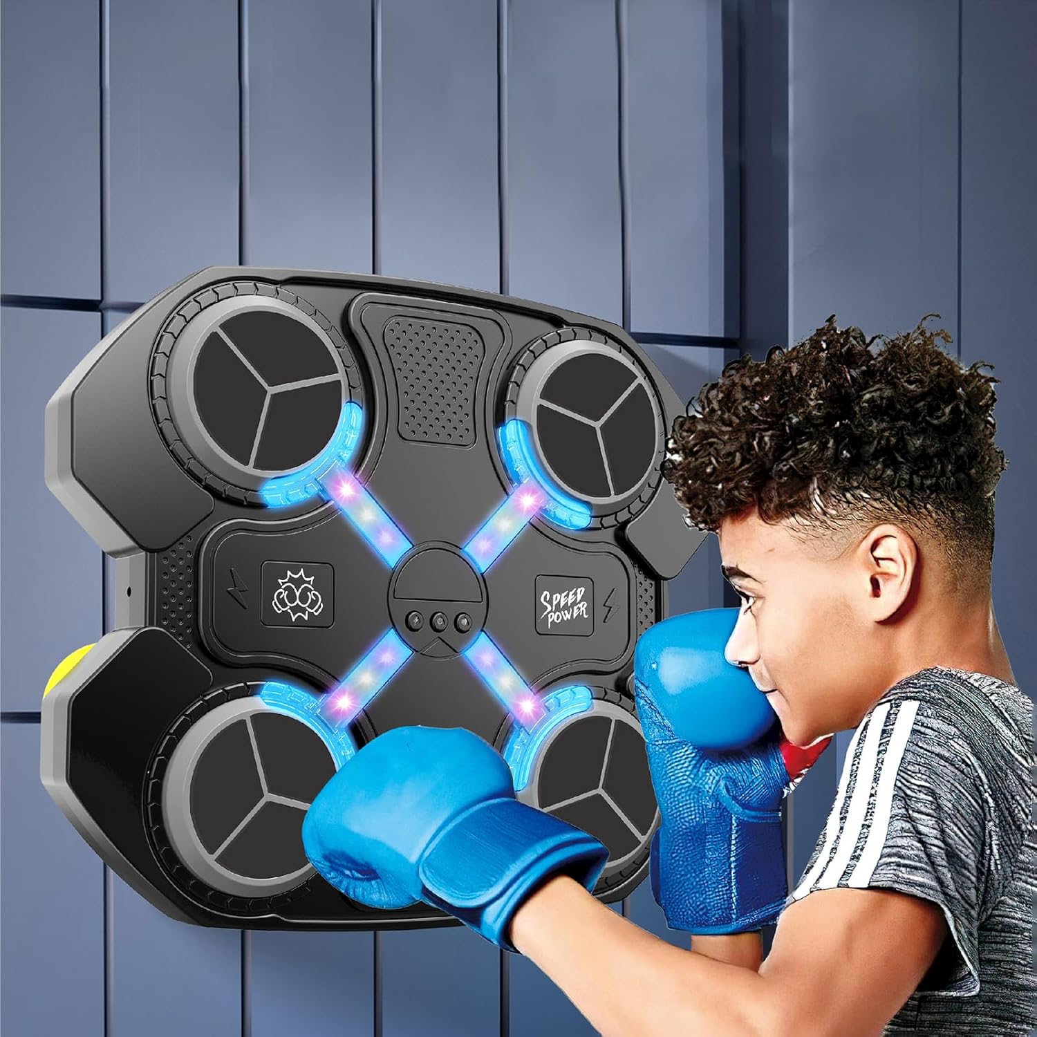 Smart LED Music Boxing Machine | 3 Speeds!