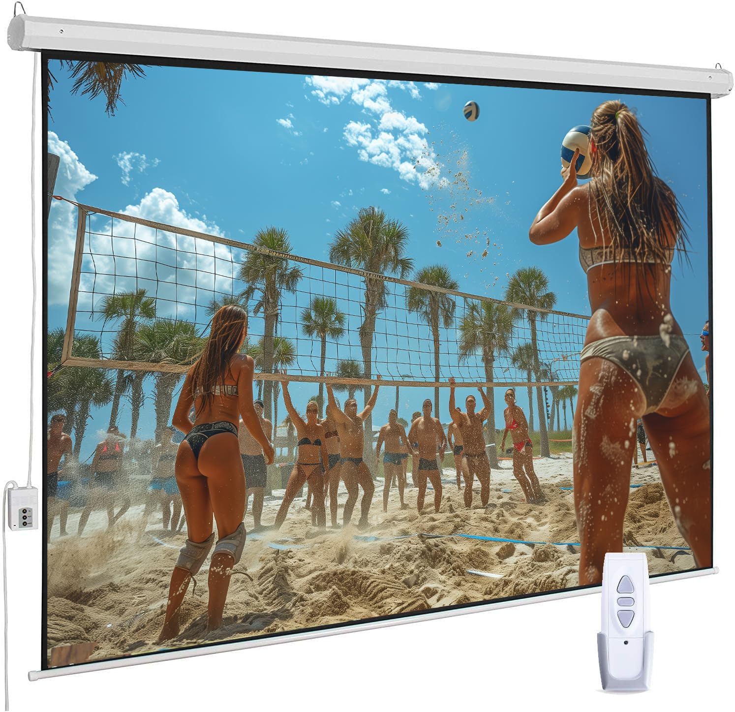 100 Inch Motorized Projector Screen for Home and Office Use