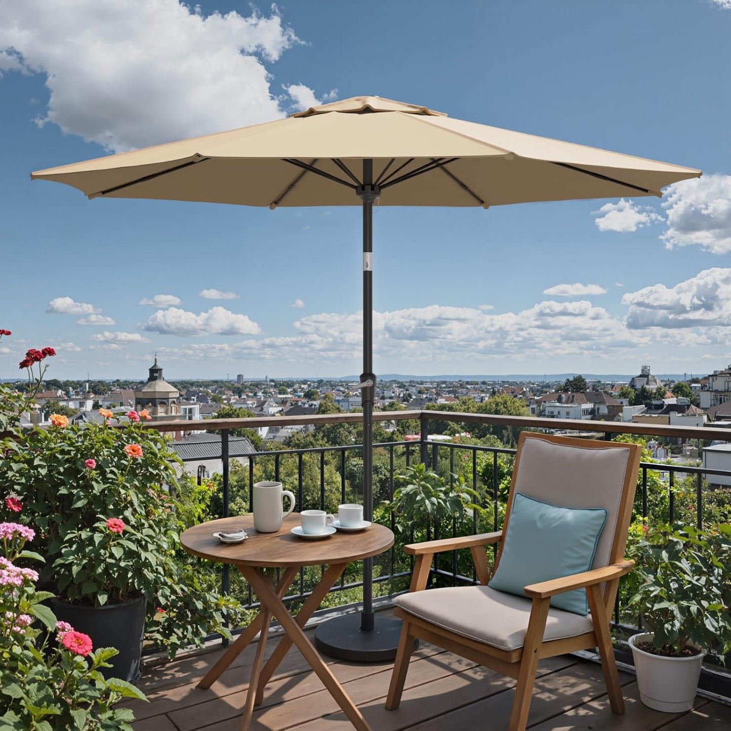 Patio Umbrellas with Push Button Tilt for Ultimate Shade