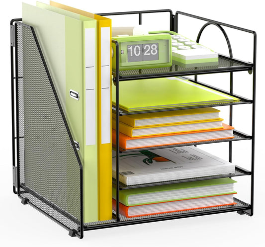 Maximize Space with 5 Tier Desk Organizer & File Holder by VETUZA