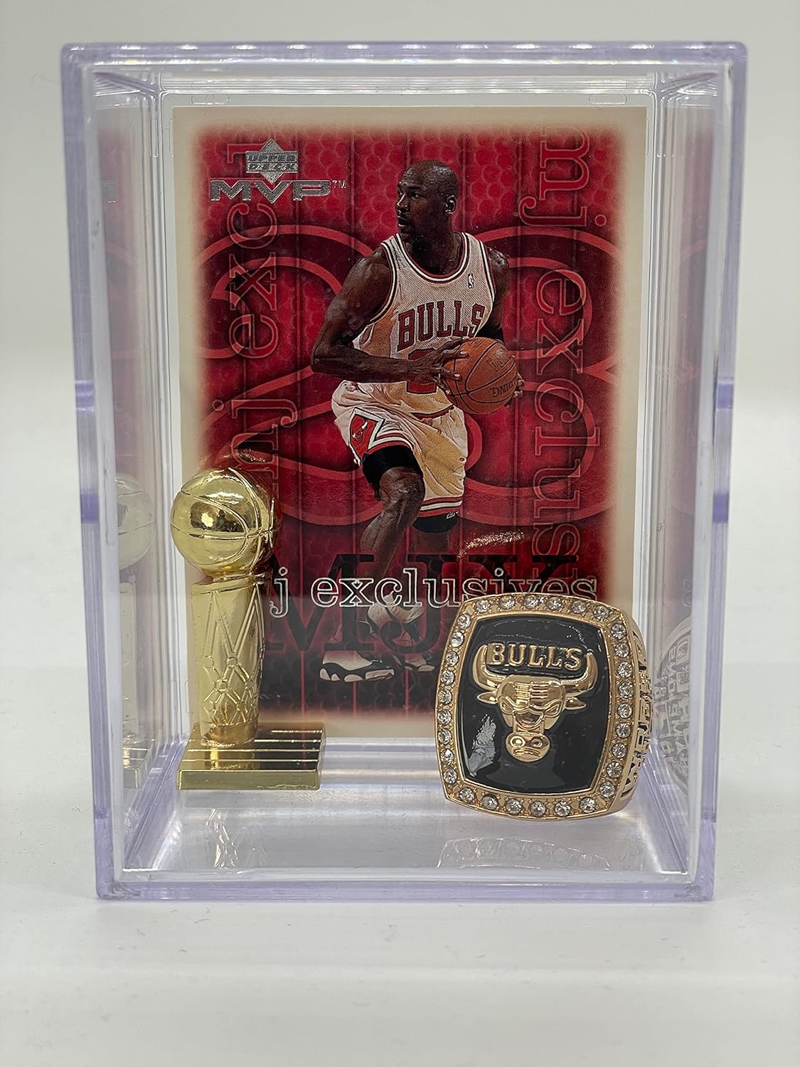 Chicago Bulls Replica NBA 1991 Championship Ring Shadowbox