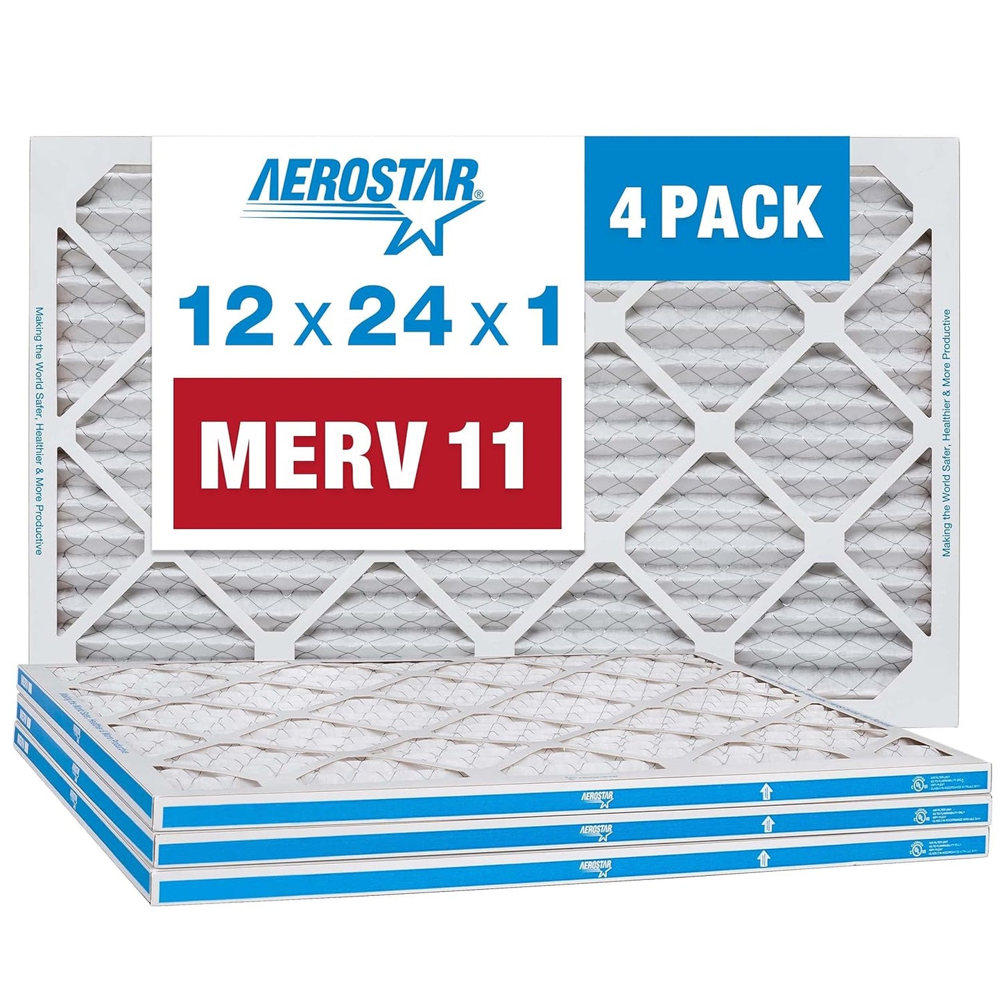 Aerostar 12x24x1 MERV 11 Filters for Cleaner Air Quality