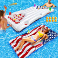 2 in 1 American Flag Pool Float & Pong Game Table - Patriotic Pool