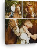 Custom Photo Canvas Print 40x30 in - Personalized 3-Image Collage