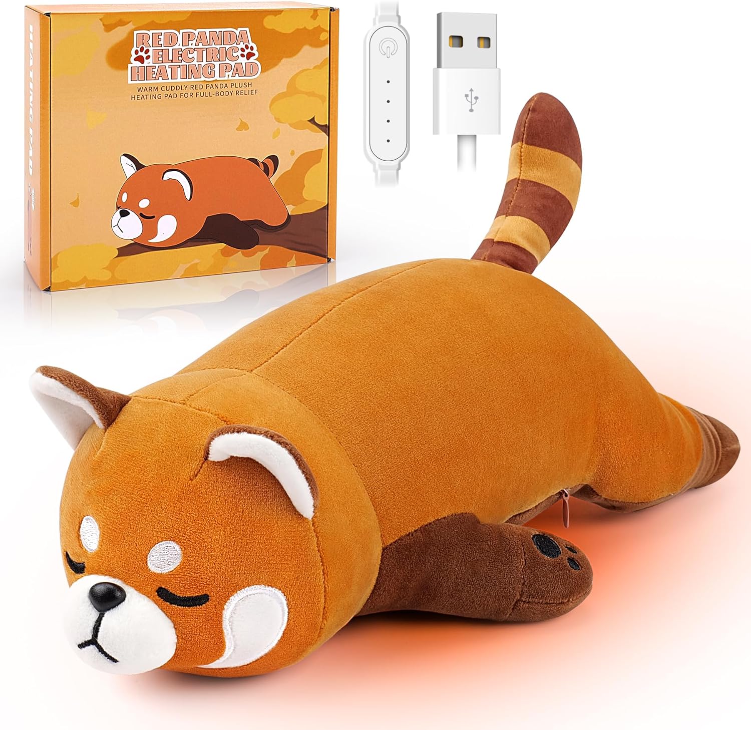 Red Panda Plush Heating Pad - Cozy Pain Relief