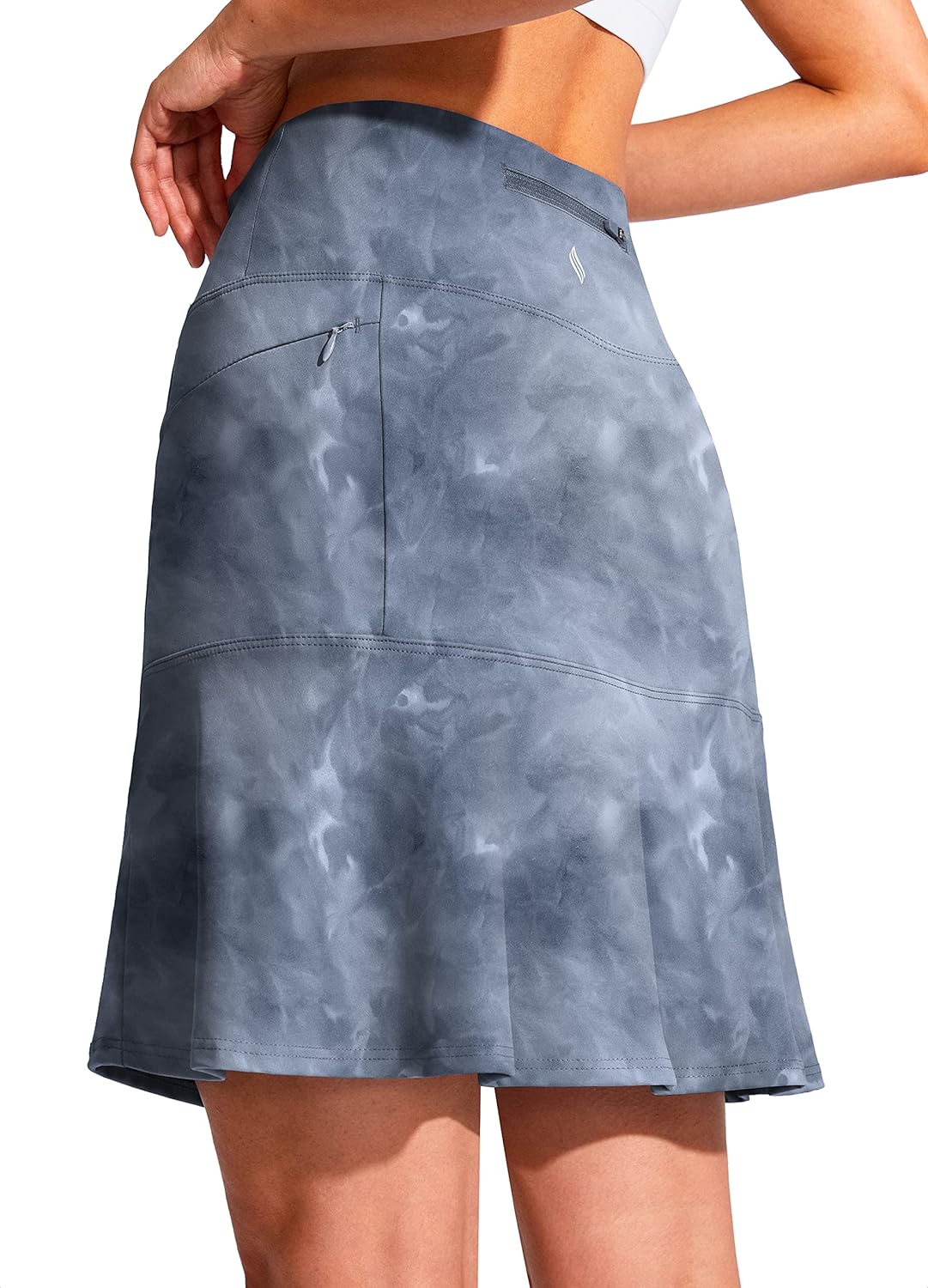 SANTINY 19in Golf Skorts for Women with Zipper Pockets