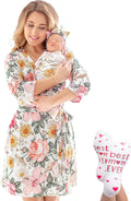 ECO BABY Mommy and Me Robe and Swaddle Set - Hospital Ready Matching