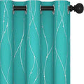 Deconovo Grommet Blackout Turquoise Curtains, 63 in - Light Blocking