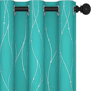 Deconovo Grommet Blackout Turquoise Curtains for Stylish Homes