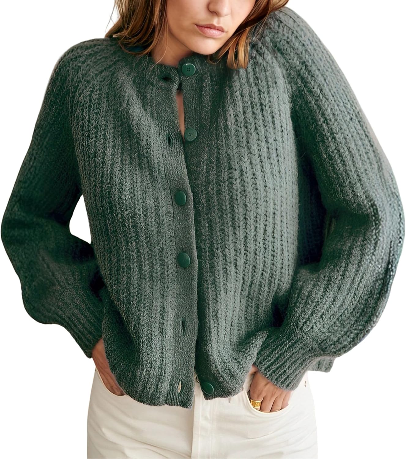 Bianstore Women's Casual Long Sleeve Cardigan Sweater Knit Outwear