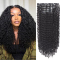 LUVME HAIR Kinky Curly Clip in Extensions 9pcs 18in - Fullness Pack