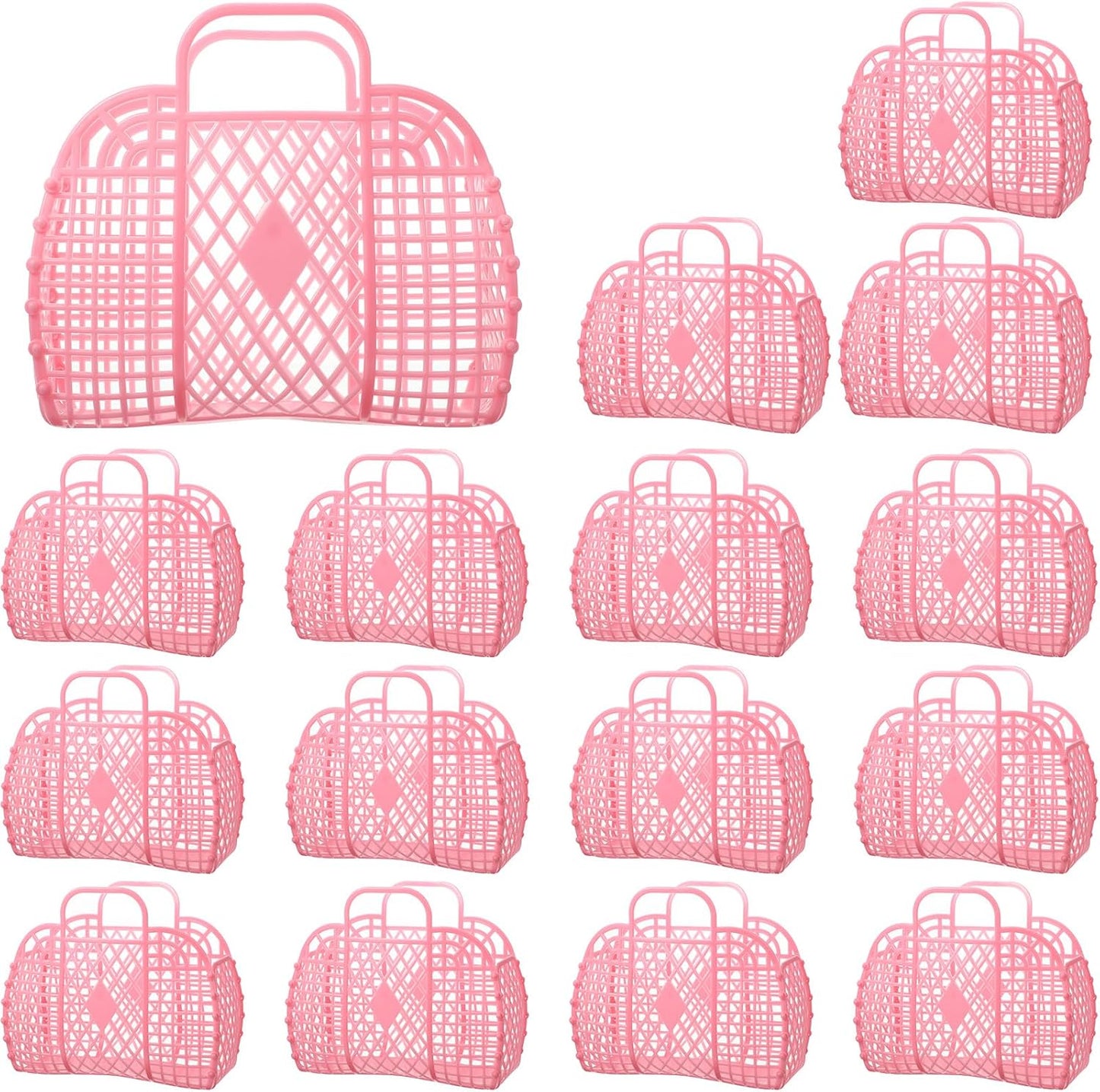 16 Pcs Girls Jelly Purse Bags for Easter and Beach Fun